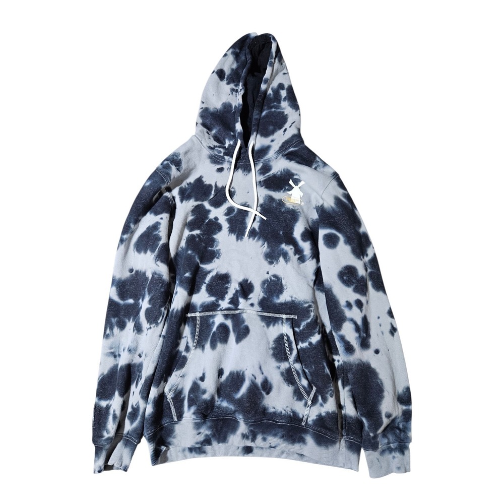 Dutch Bros Tie Dye Pullover Hoodie Sweater Mens XL Fleece Lined Work Uniform